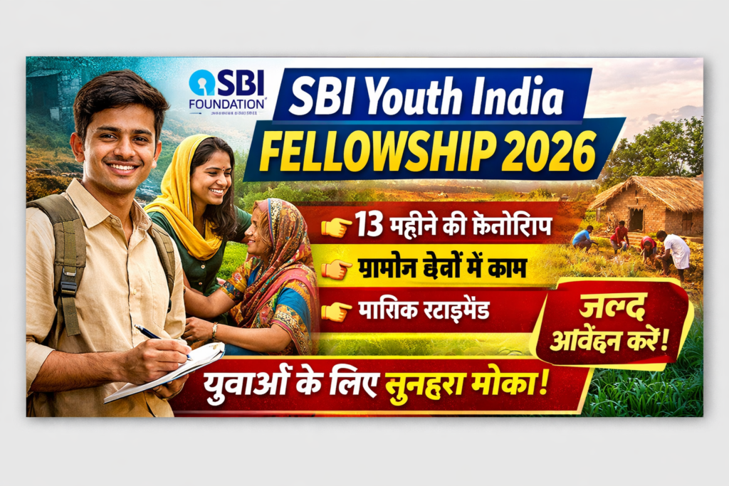 GOOD NEWS: SBI Youth India Fellowship Program 2026: युवाओं के लिए सुनहरा मौका, ऐसे करें आवेदन