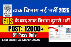 Post Office GDS Vacancy 2026 notification with 12000+ vacancies and GDS Result 2026 update image