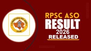 RPSC Assistant Statistical Officer ASO Result 2026
